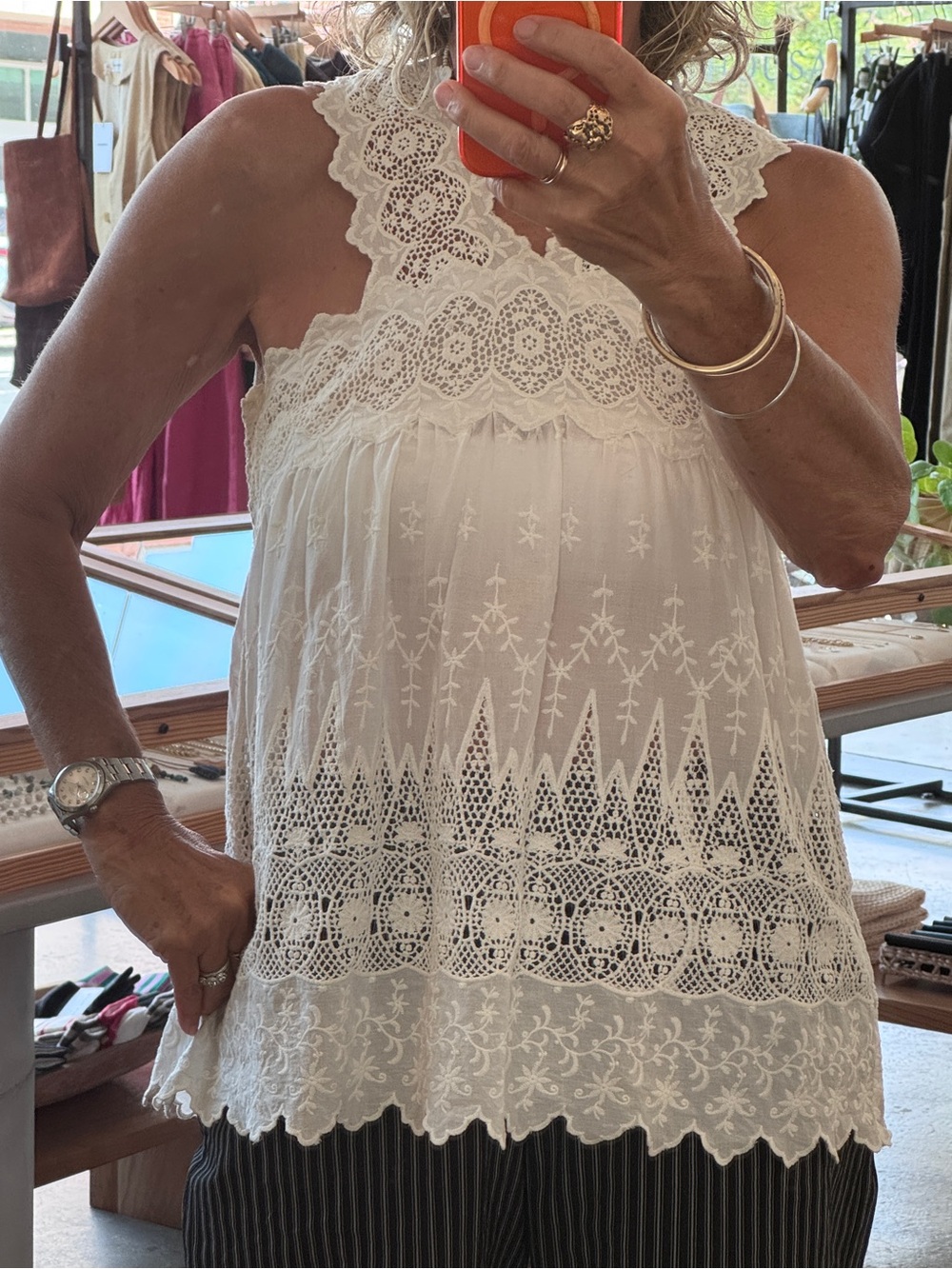 Ulla Johnson Sleeveless White Lace top 8